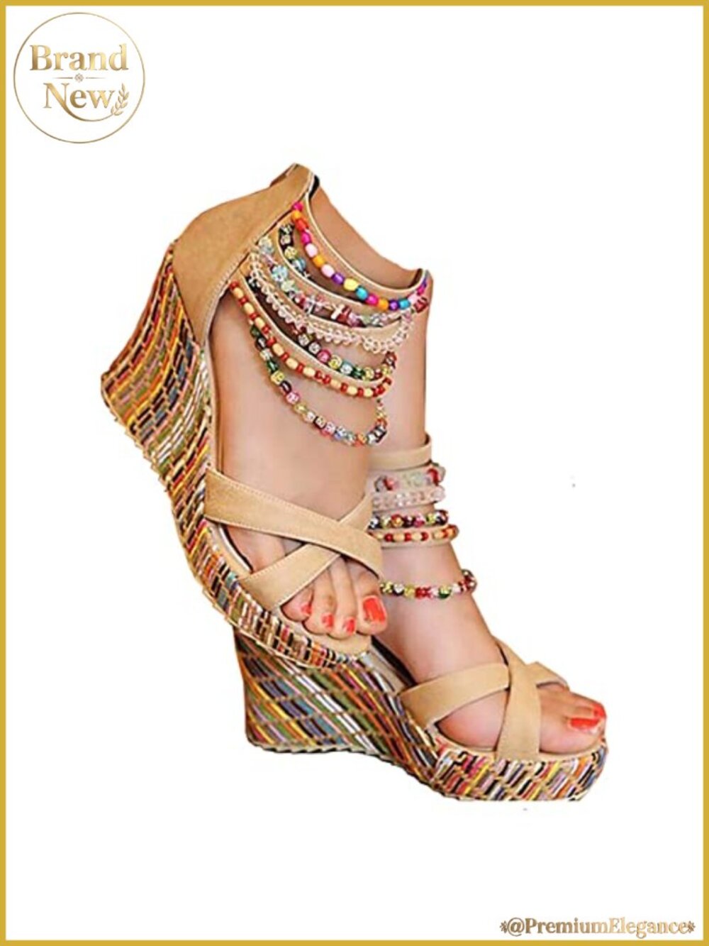 Wedge Platform Sandals Lace Flower High Heel